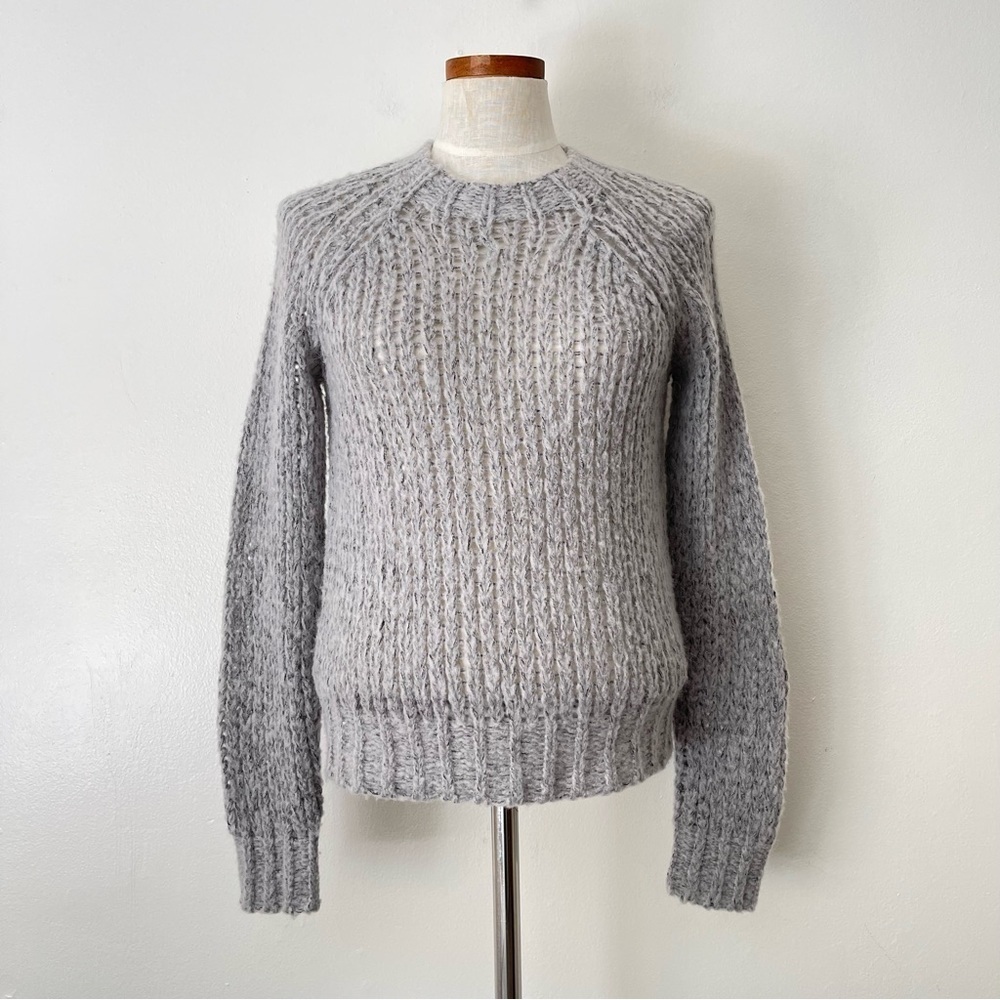 All Saints Gray knit Casey jumper sweater size XS preowned